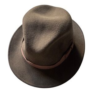 Orvis Lite Felt 100% Wool Packable Water Repellent Fedora Hat XL